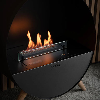 Șemineu Autoportant cu Bioetanol Planika Bubble Floor - Tehnologie BEV, Control de la Distanță