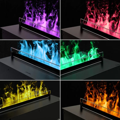 Șemineu Electric Cool Flame 2000 - Inserție cu Aburi de Apă, Reglabilă pe Înălțime și Culoare, Control de la Distanță