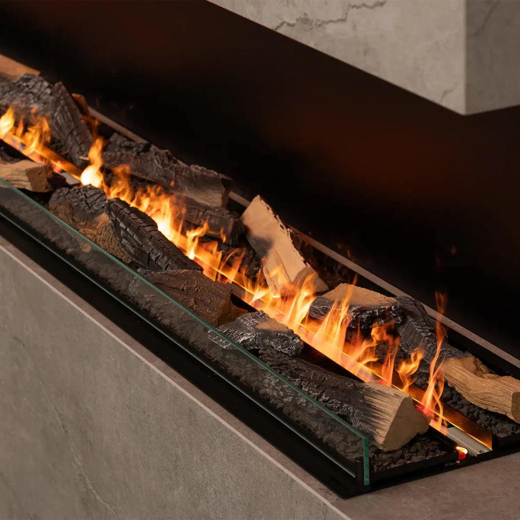 Set Lemne Decorative Planika Cool Flame 1000 - Aspect Realist și Angajant