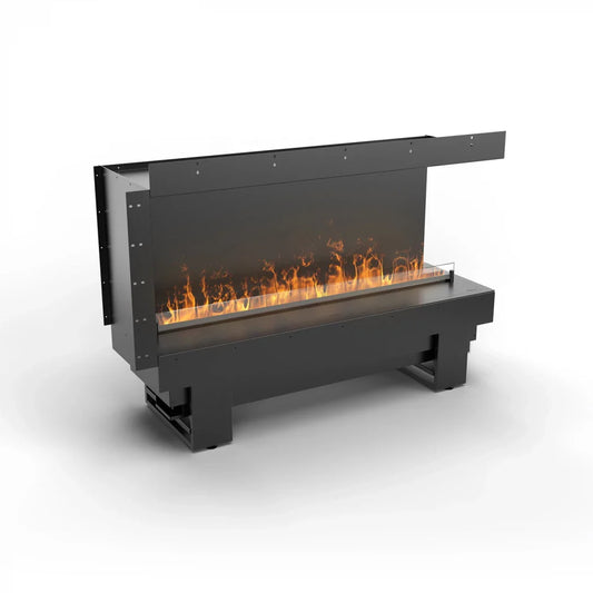 Șemineu Vertical Planika Cool Flame 1000 pentru Colț - Elegant și Eficient Energetic