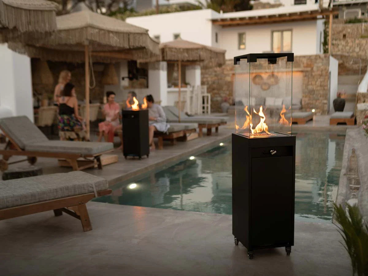 Încălzitor de Exterior pe Gaz Faro Jet Black - Elegant și Eficient