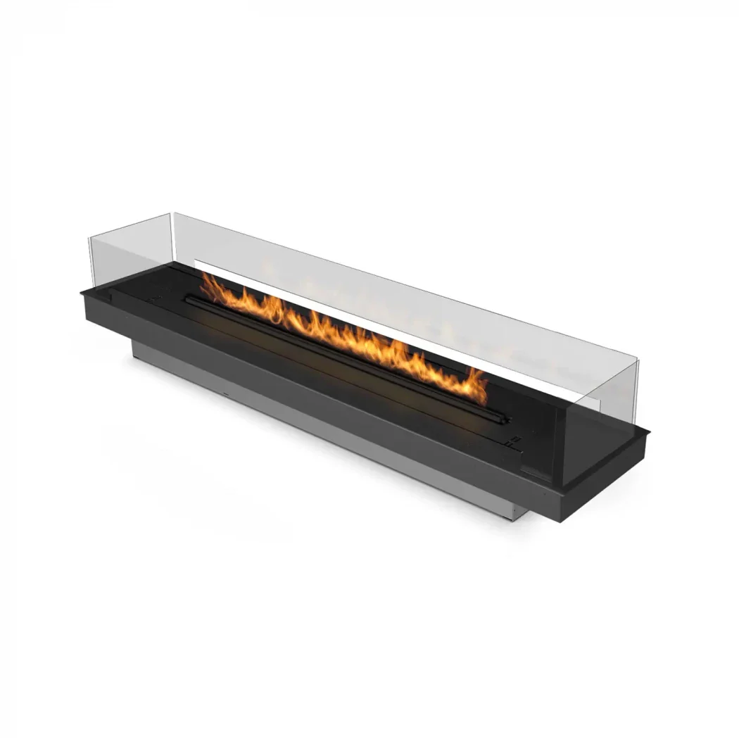 Arzator Bioetanol Planika Built-in Profile 1490 - FLA4/FLA4+ cu Sticlă de Siguranță