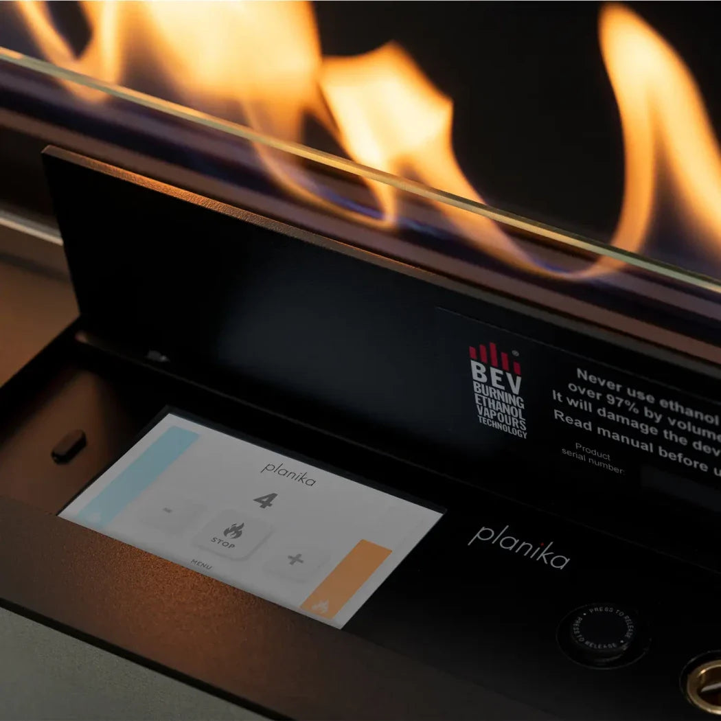 Arzător Automat de Bioetanol Planika FLA4+ 990 - Control Inteligent și Flacără Reglabilă