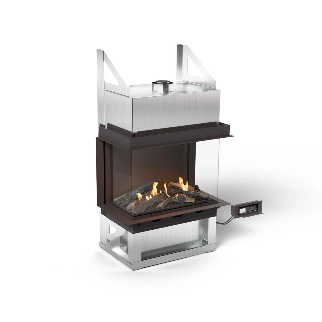 Șemineu Panoramic Bioetanol Sono - Trei Fațete cu Tehnologie BEV®