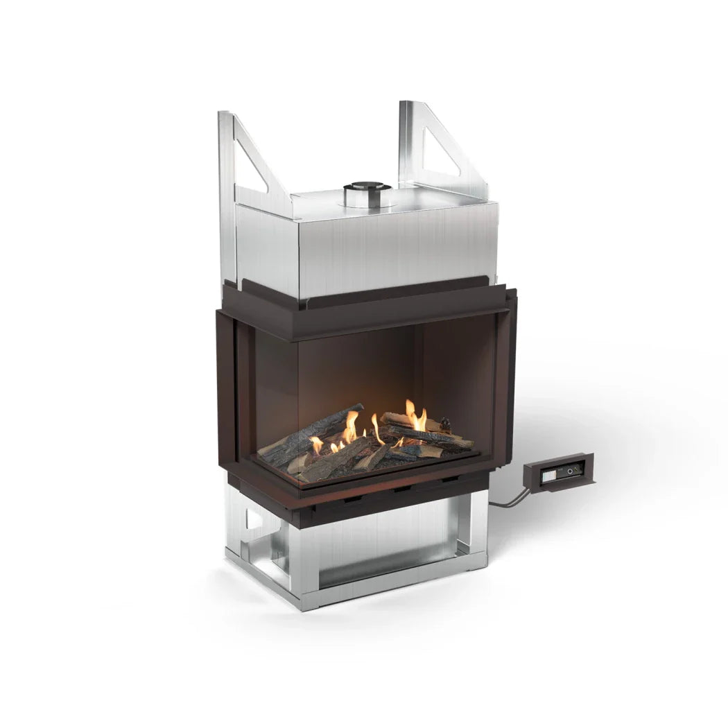 Șemineu de colț Sono cu Bioetanol - Design Modern, Tehnologie BEV®, 9.5kW