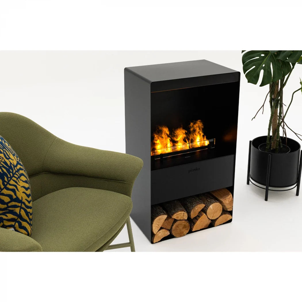 Șemineu cu Abur - Negru Elegant cu Tehnologie Opti-Myst