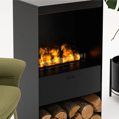 Șemineu cu Abur - Negru Elegant cu Tehnologie Opti-Myst