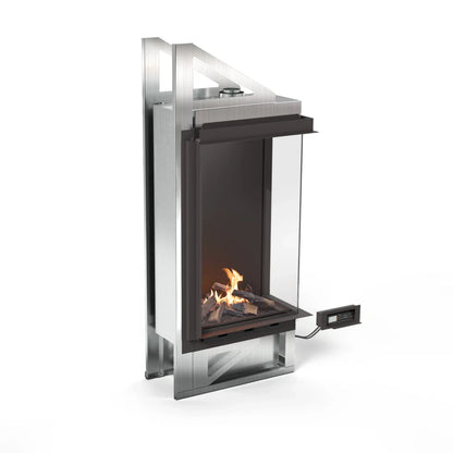 Vitro Right Corner – Șemineu pe Bioetanol Închis cu Sticlă și Tehnologie BEV®