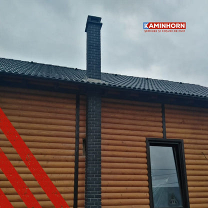 Coș de fum profesional – PremierHORN, culoare decorativă cărămiziu
