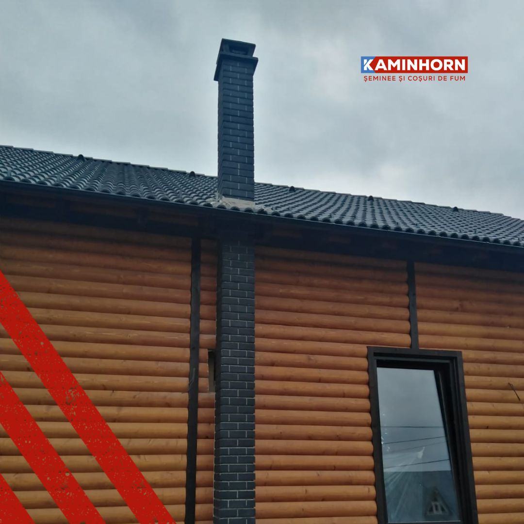 Coș de fum profesional – PremierHORN, culoare decorativă maro