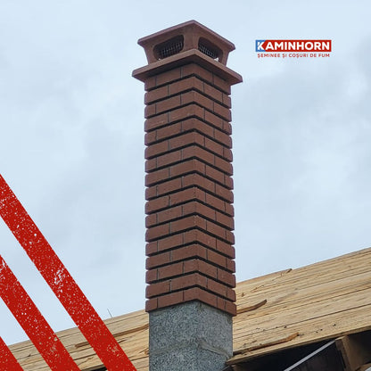 Coș de fum profesional – PremierHORN, culoare decorativă maro