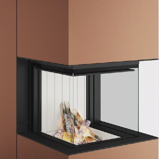 Artemis - Soba Eleganta cu Foc Panoramica 3-Fete, Design Premium Spartherm