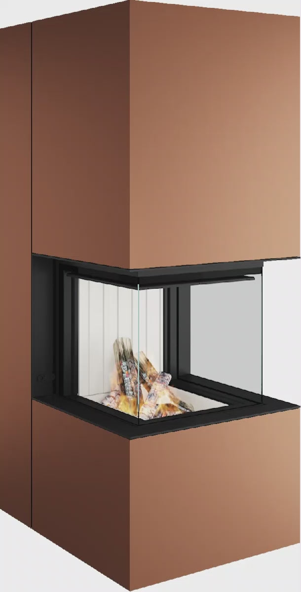 Artemis - Soba Eleganta cu Foc Panoramica 3-Fete, Design Premium Spartherm