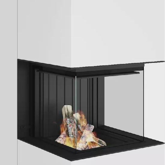 Artemis - Soba Eleganta cu Foc Panoramica 3-Fete, Design Premium Spartherm