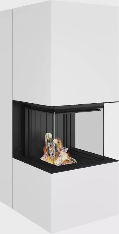 Artemis - Soba Eleganta cu Foc Panoramica 3-Fete, Design Premium Spartherm