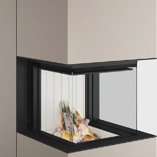 Artemis - Soba Eleganta cu Foc Panoramica 3-Fete, Design Premium Spartherm