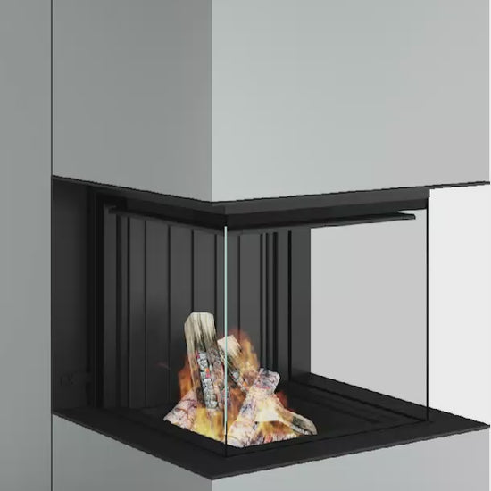 Artemis - Soba Eleganta cu Foc Panoramica 3-Fete, Design Premium Spartherm