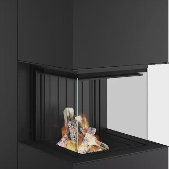Artemis - Soba Eleganta cu Foc Panoramica 3-Fete, Design Premium Spartherm