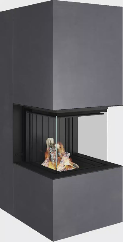 Artemis - Soba Eleganta cu Foc Panoramica 3-Fete, Design Premium Spartherm