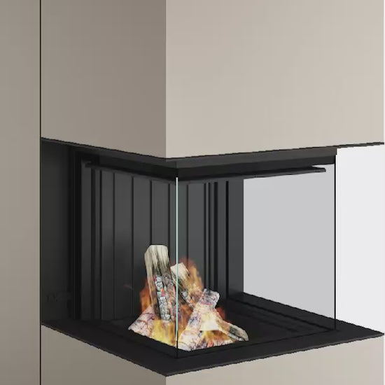 Artemis - Soba Eleganta cu Foc Panoramica 3-Fete, Design Premium Spartherm