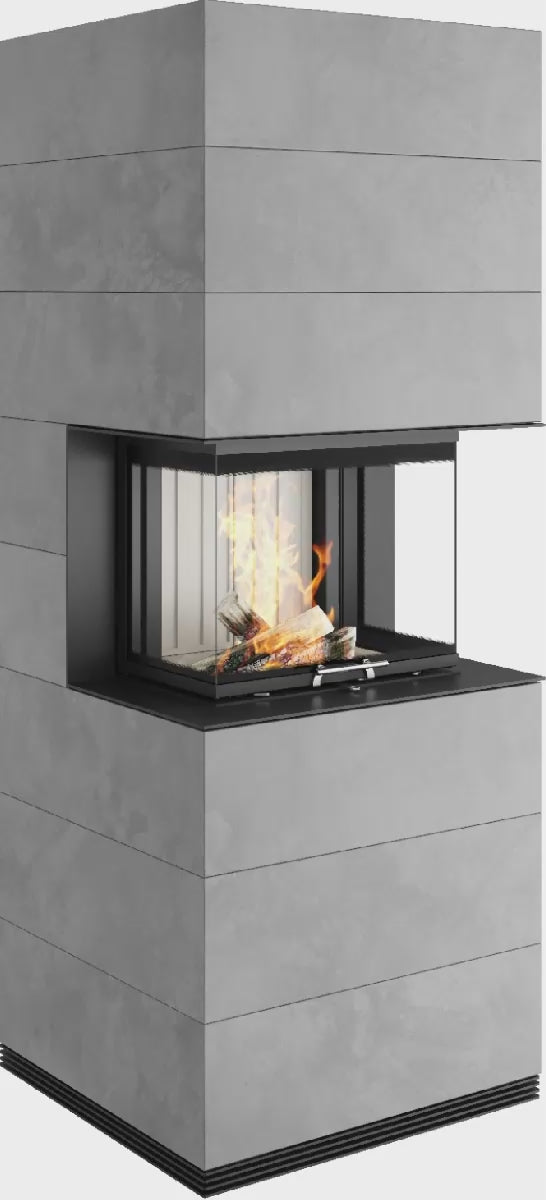 Șemineu Modular SIM Arte 3RL-60h 3/3 - Design Elegant din Beton Aparent