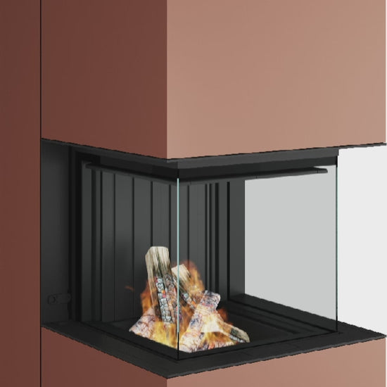 Artemis - Soba Eleganta cu Foc Panoramica 3-Fete, Design Premium Spartherm