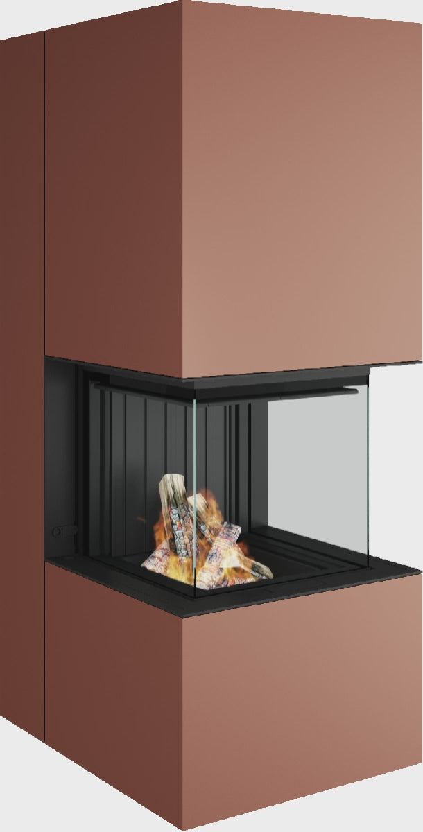 Artemis - Soba Eleganta cu Foc Panoramica 3-Fete, Design Premium Spartherm
