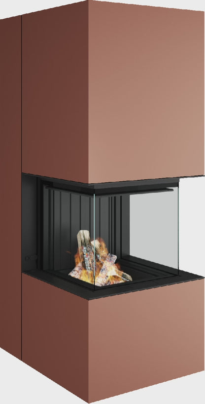 Artemis - Soba Eleganta cu Foc Panoramica 3-Fete, Design Premium Spartherm
