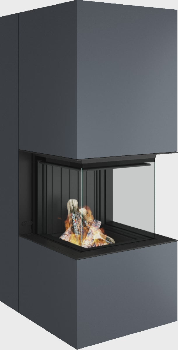 Artemis - Soba Eleganta cu Foc Panoramica 3-Fete, Design Premium Spartherm