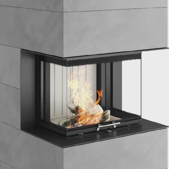 Șemineu Modular SIM Arte 3RL-60h 2/3 - Design Elegant din Beton Aparent