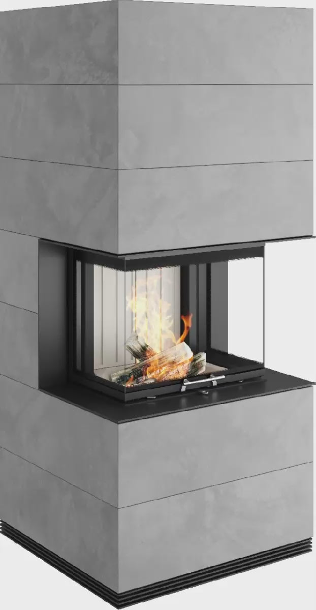 Șemineu Modular SIM Arte 3RL-60h 2/3 - Design Elegant din Beton Aparent