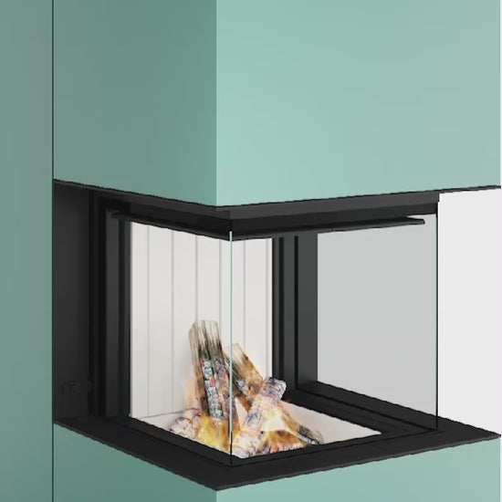 Artemis - Soba Eleganta cu Foc Panoramica 3-Fete, Design Premium Spartherm