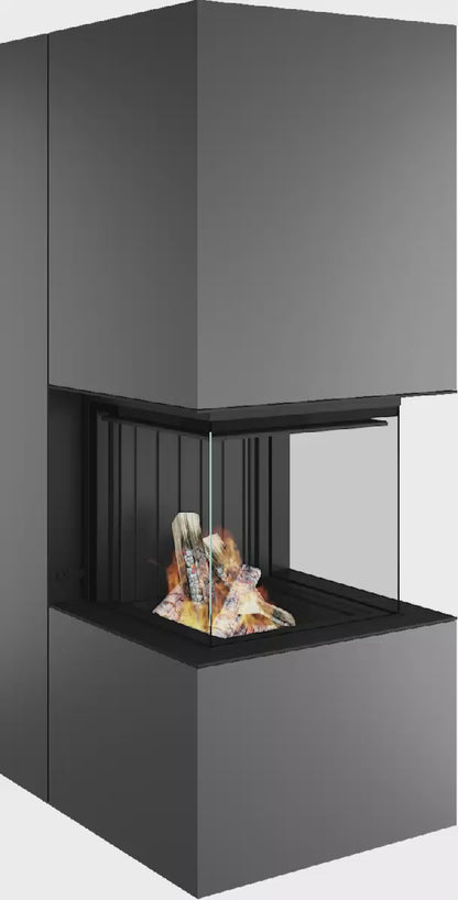 Artemis - Soba Eleganta cu Foc Panoramica 3-Fete, Design Premium Spartherm