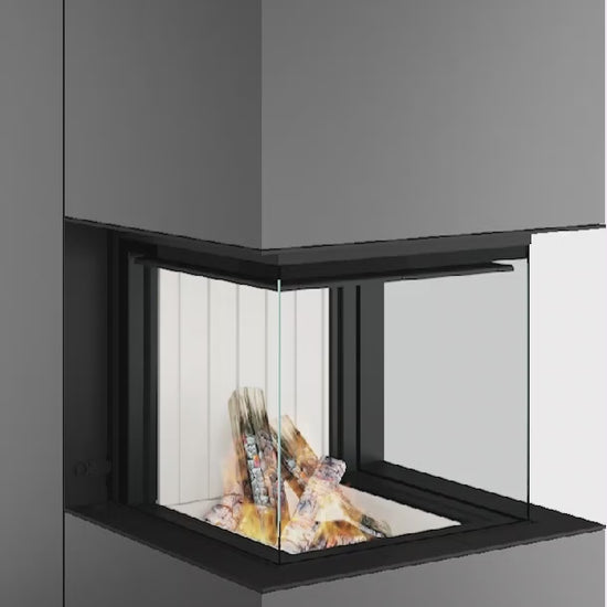 Artemis - Soba Eleganta cu Foc Panoramica 3-Fete, Design Premium Spartherm