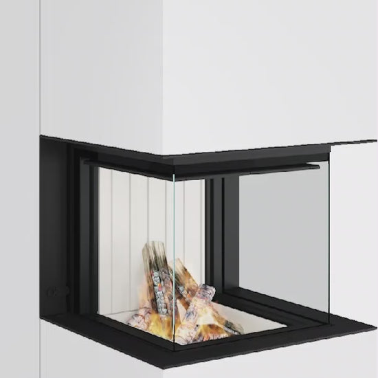 Artemis - Soba Eleganta cu Foc Panoramica 3-Fete, Design Premium Spartherm