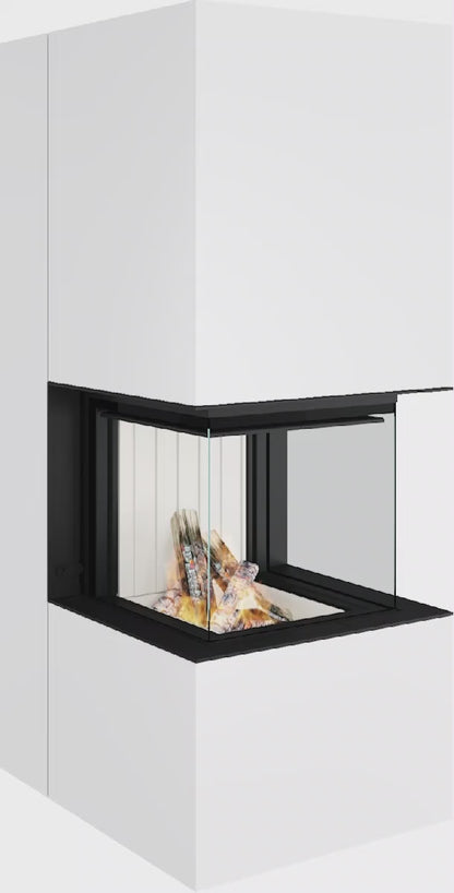 Artemis - Soba Eleganta cu Foc Panoramica 3-Fete, Design Premium Spartherm