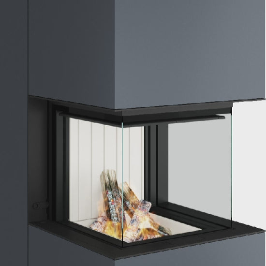 Artemis - Soba Eleganta cu Foc Panoramica 3-Fete, Design Premium Spartherm