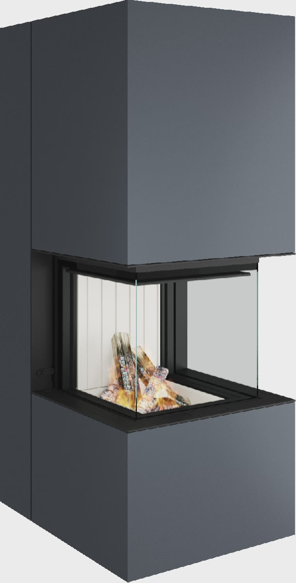 Artemis - Soba Eleganta cu Foc Panoramica 3-Fete, Design Premium Spartherm