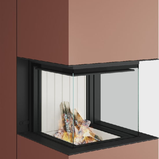 Artemis - Soba Eleganta cu Foc Panoramica 3-Fete, Design Premium Spartherm