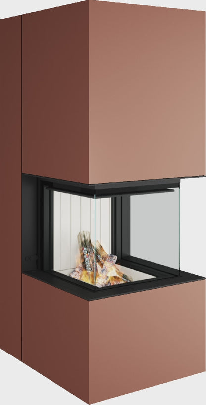 Artemis - Soba Eleganta cu Foc Panoramica 3-Fete, Design Premium Spartherm