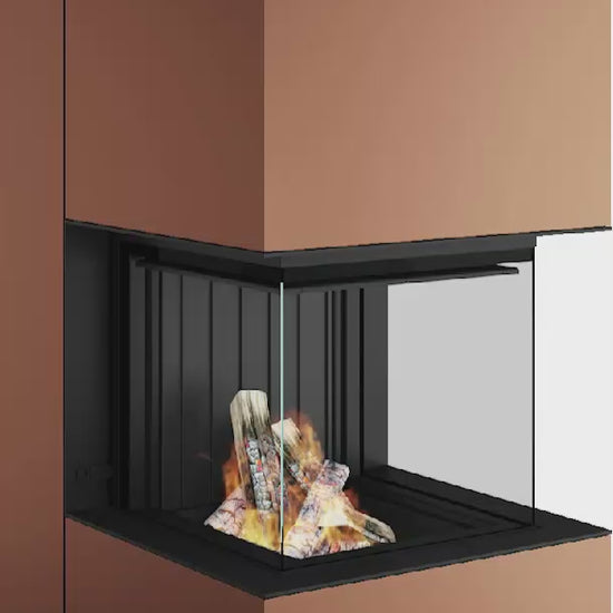 Artemis - Soba Eleganta cu Foc Panoramica 3-Fete, Design Premium Spartherm