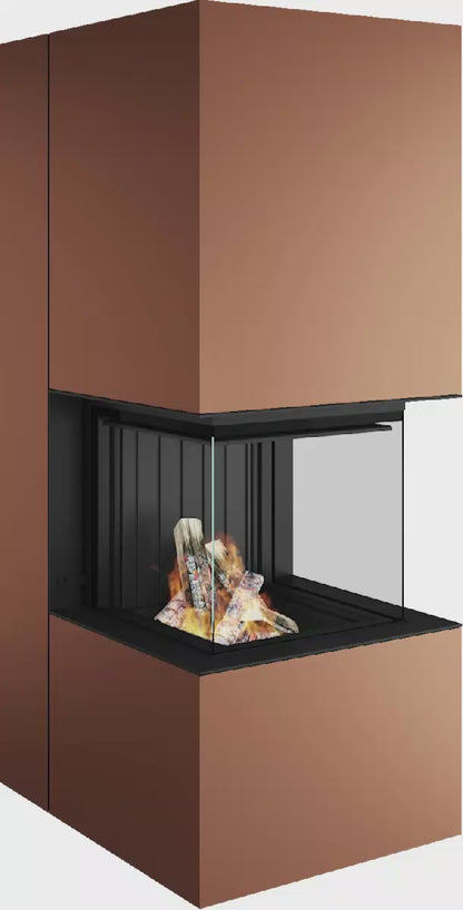 Artemis - Soba Eleganta cu Foc Panoramica 3-Fete, Design Premium Spartherm
