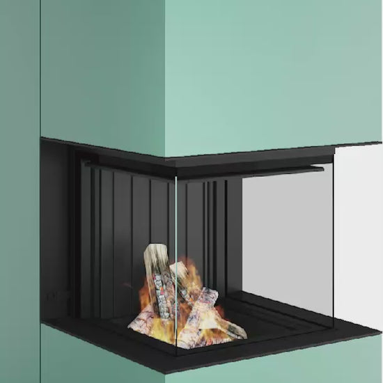 Artemis - Soba Eleganta cu Foc Panoramica 3-Fete, Design Premium Spartherm