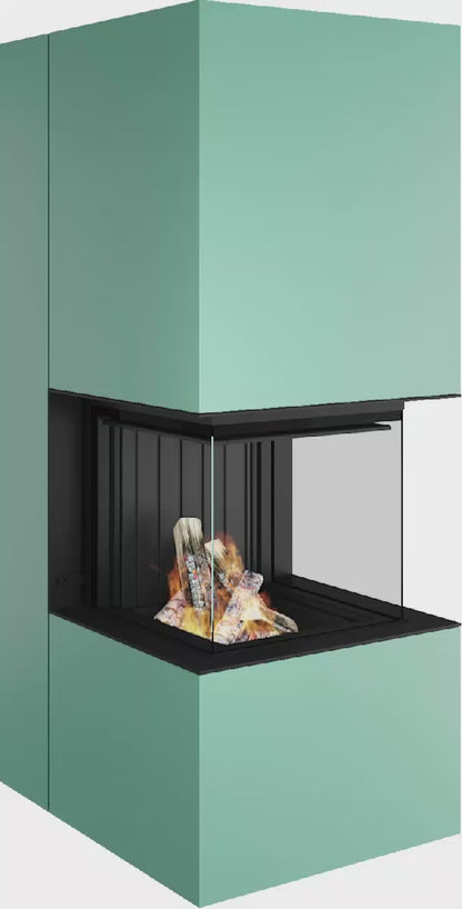 Artemis - Soba Eleganta cu Foc Panoramica 3-Fete, Design Premium Spartherm