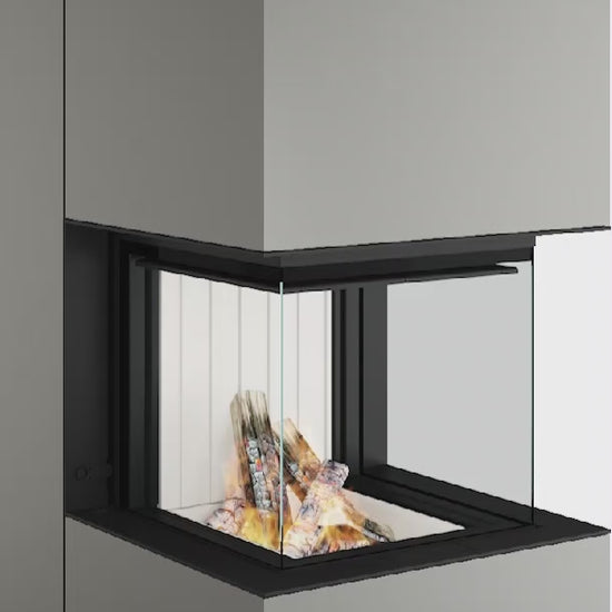 Artemis - Soba Eleganta cu Foc Panoramica 3-Fete, Design Premium Spartherm