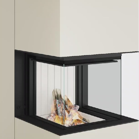 Artemis - Soba Eleganta cu Foc Panoramica 3-Fete, Design Premium Spartherm