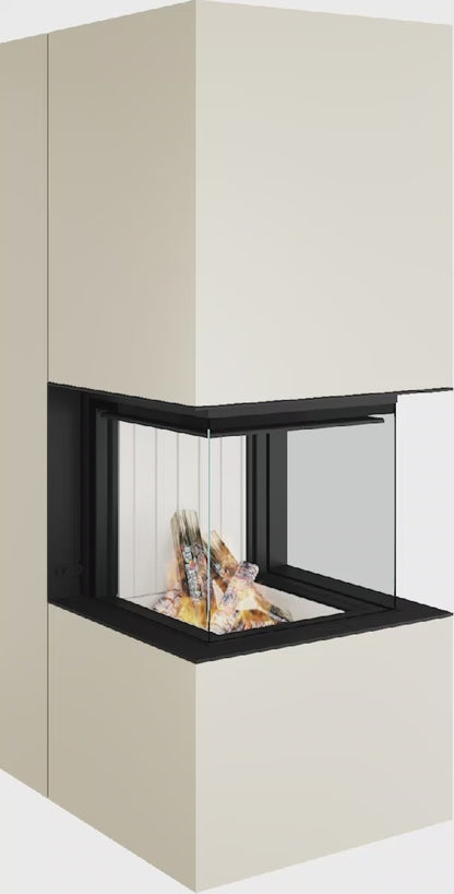 Artemis - Soba Eleganta cu Foc Panoramica 3-Fete, Design Premium Spartherm