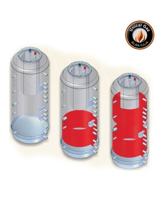 Kruger 2000L Buffer Tank with Stainless Steel DHW Coil and Heating Coil