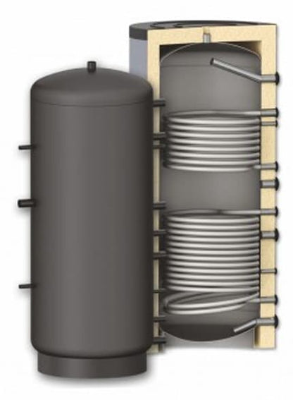 Sunsystem PR2 500L Dual Coil Puffer Tank with Insulation