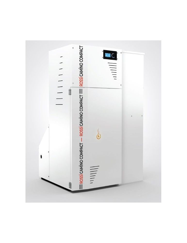 Rossi Camino Compact Pellet Boiler, 35kW, with 153L Fuel Hopper